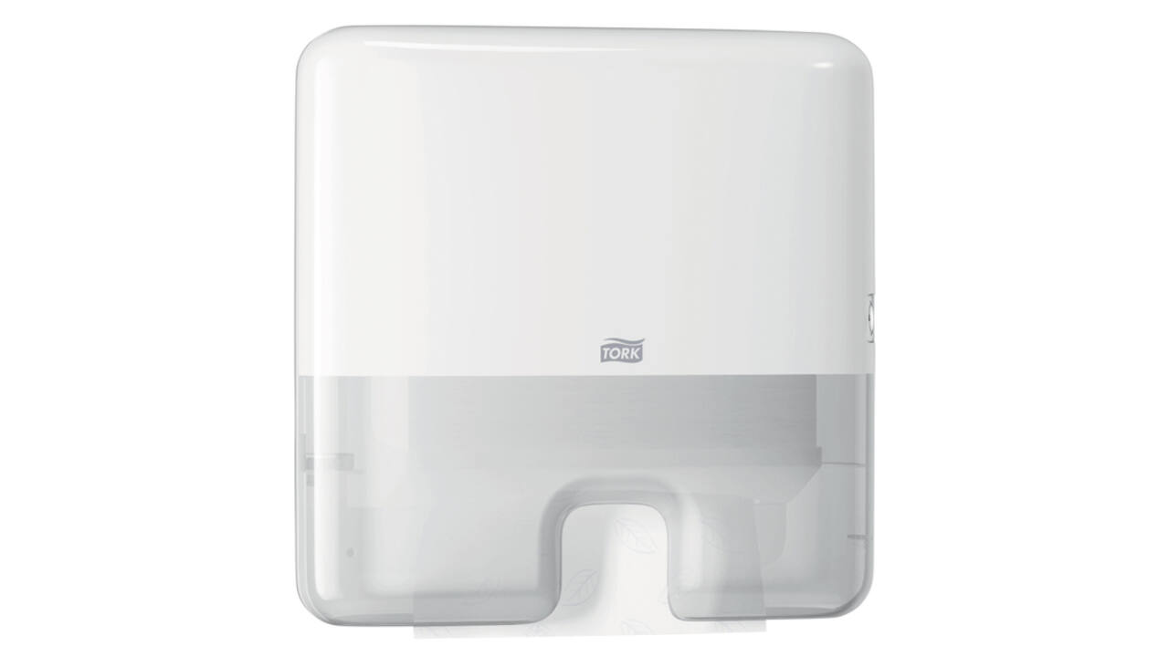 Handdoekdispenser Tork H2 Elevation Xpress klein wit 552100