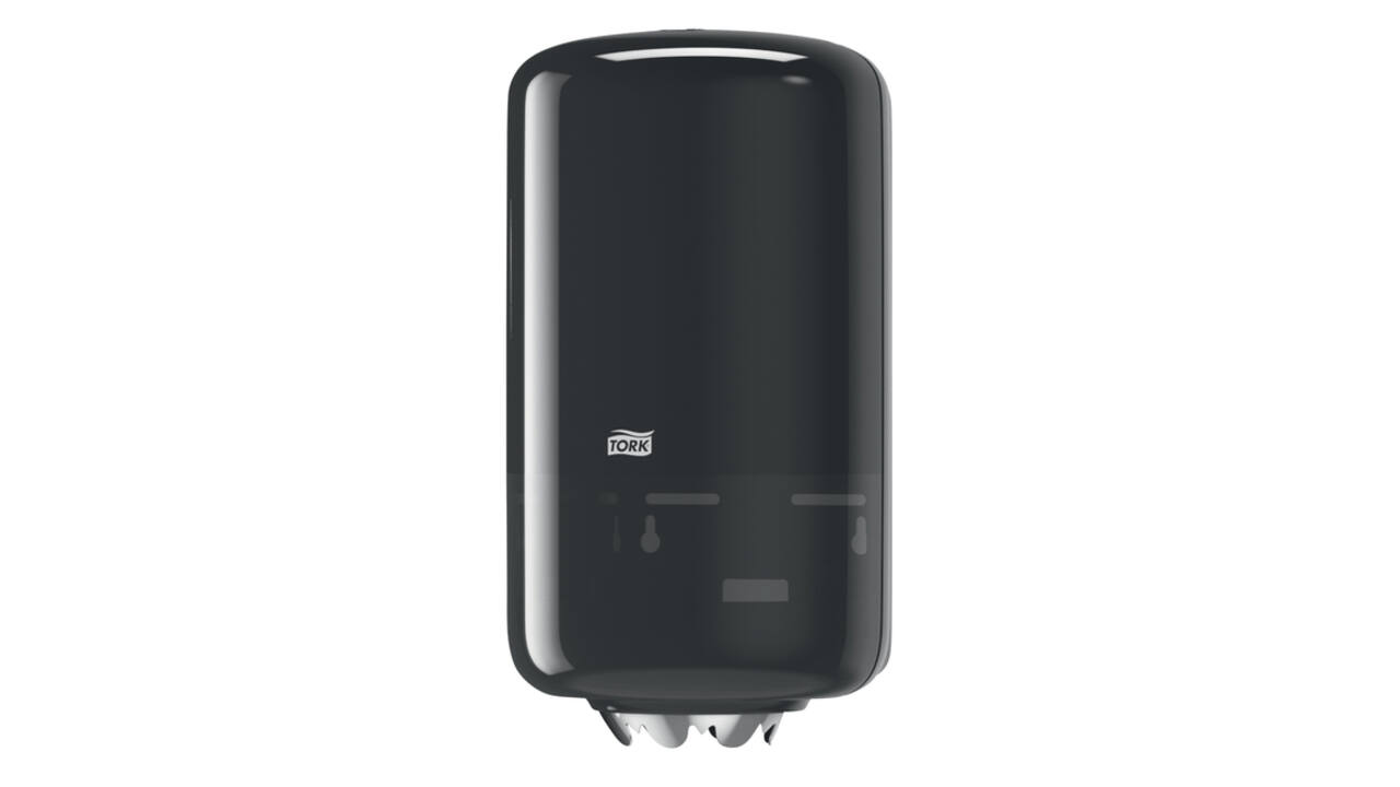Poetspapierdispenser Tork M1 Elevation klein zwart 558008