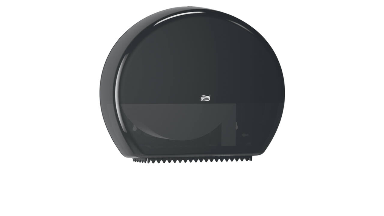 Toiletpapierdispenser Tork T1 Elevation jumbo zwart 554008