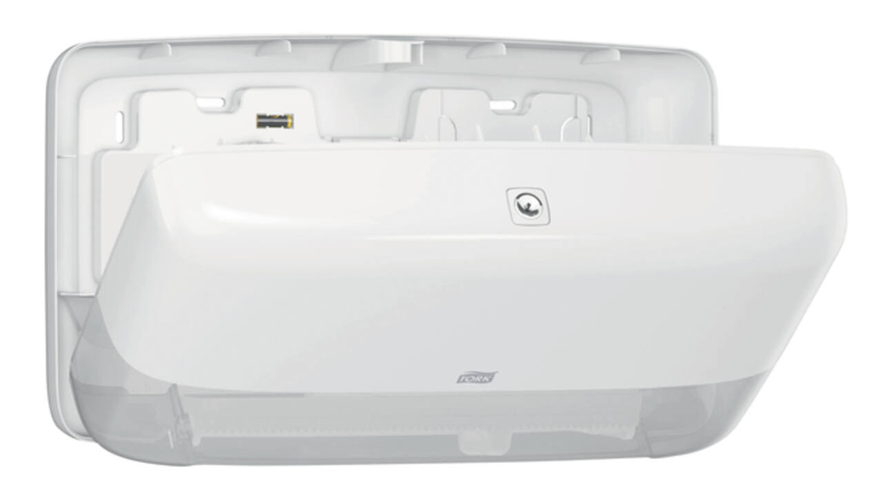 Toiletpapierdispenser Tork T2 Elevation jumbo klein duo wit 555500