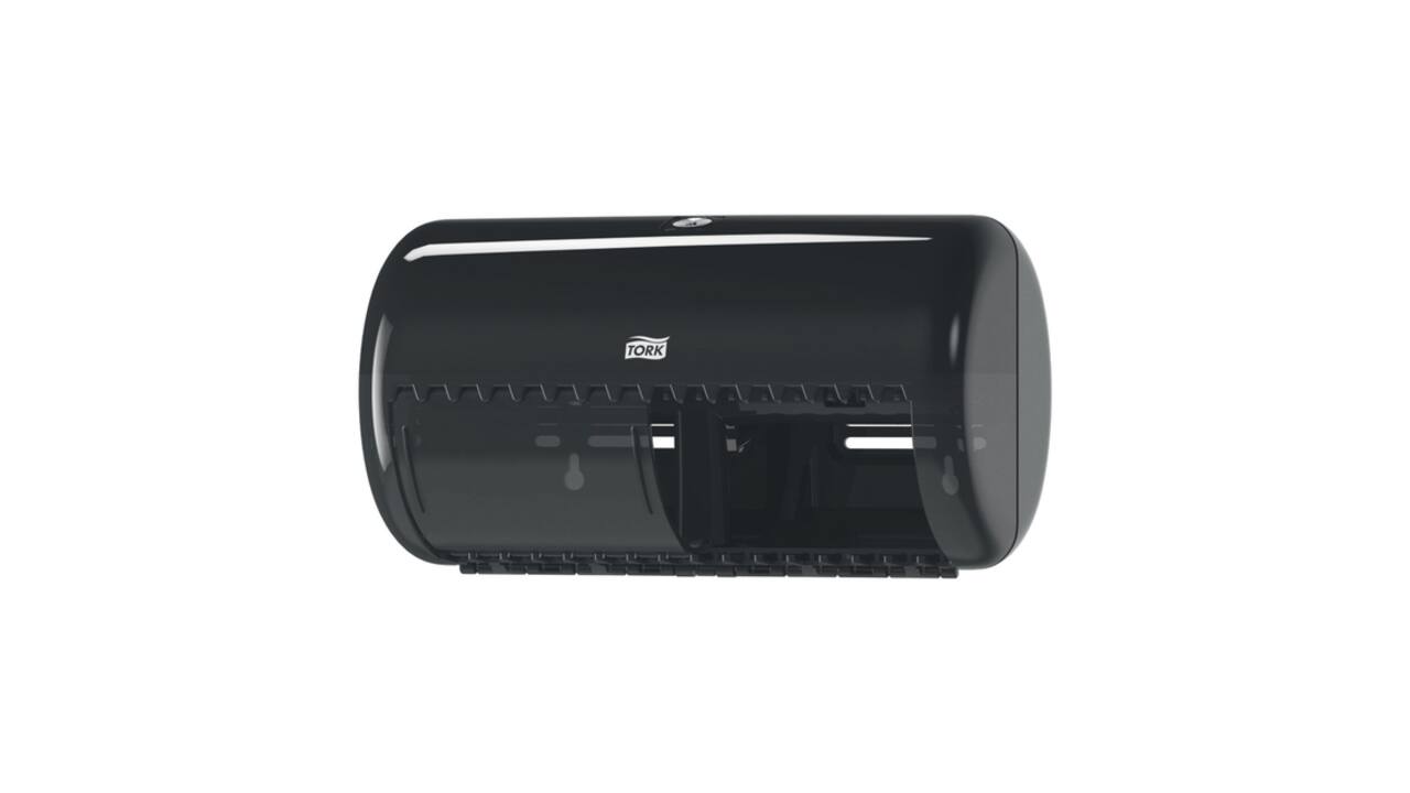 Toiletpapierdispenser Tork T4 Elevation duo zwart 557008