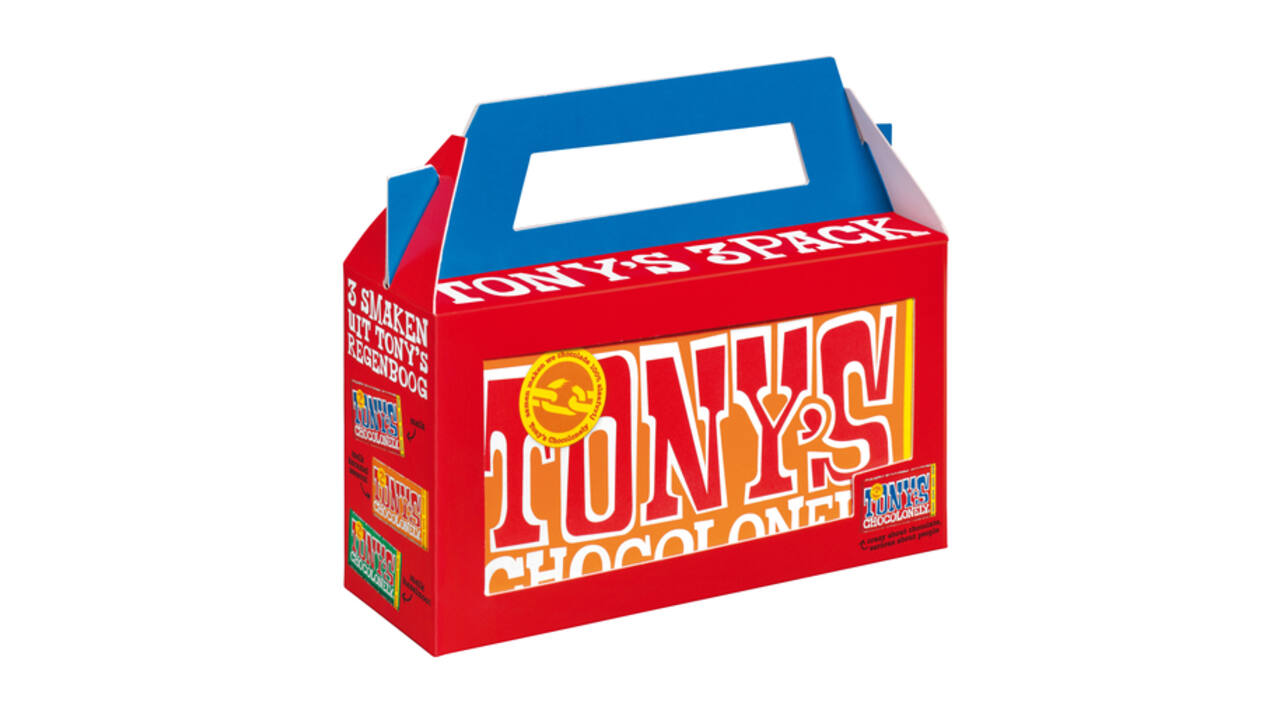 Chocolade Tony's Chocolonely  Rainbowpack Classic 3 repen à 180gr
