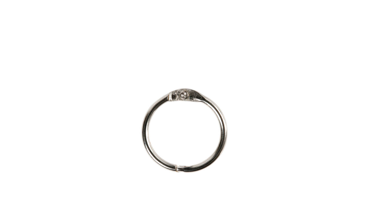 Boekbindersring Creativ Company 19mm zilver 10 stuks