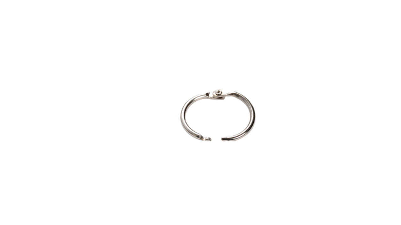 Boekbindersring Creativ Company 19mm zilver 10 stuks