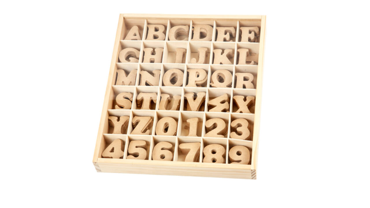 Letters en cijfers Creativ Company 4cm 288 stuks MDF