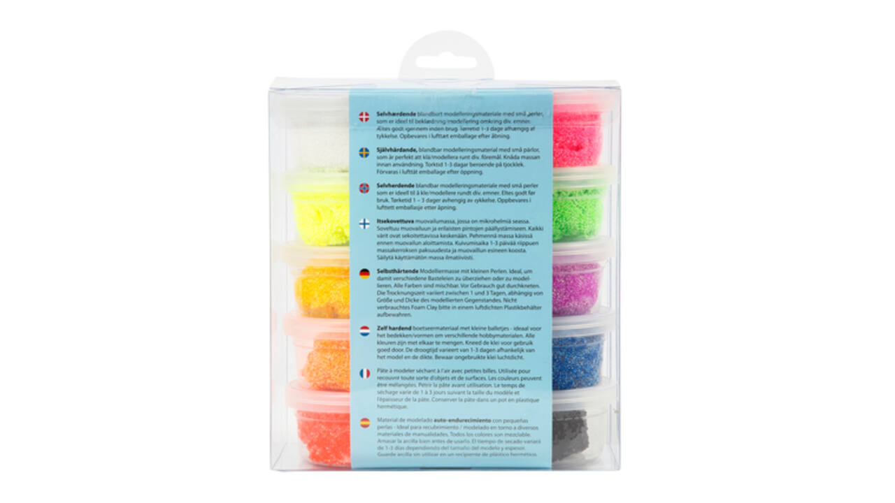 Klei Foam Clay basic 10 x 35gr 10 kleuren