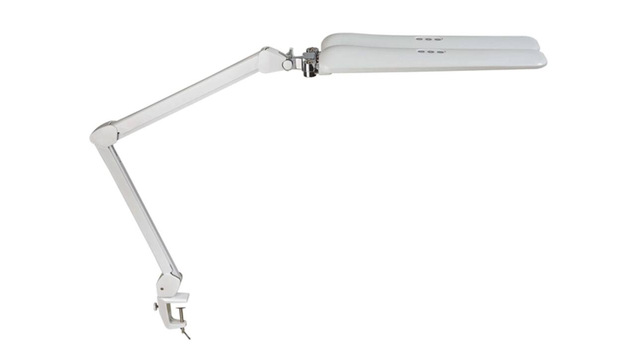 Werkpleklamp MAUL Craft duo LED tafelklem dimbaar wit
