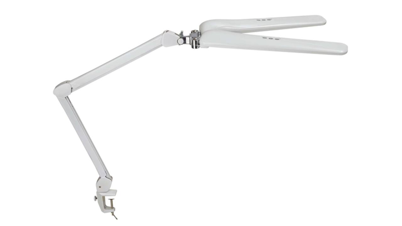 Werkpleklamp MAUL Craft duo LED tafelklem dimbaar wit