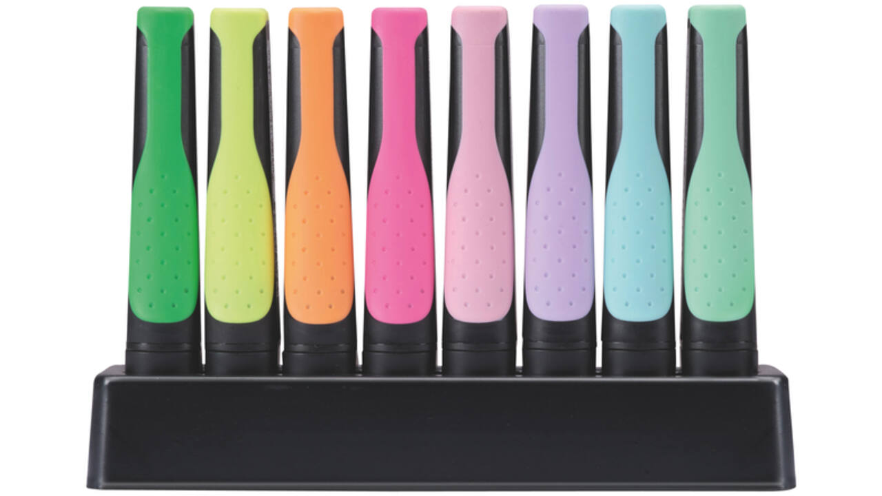 Markeerstift STABILO GREEN BOSS 6070/8 pastel assorti deskset à 8st