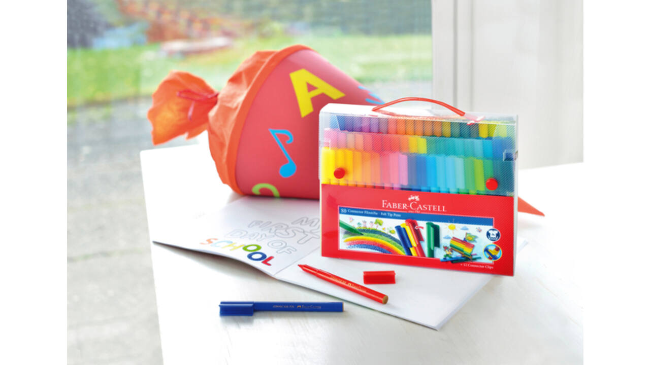 Kleurstiften Faber-Castell Connector assorti cadeauset à 80 stuks