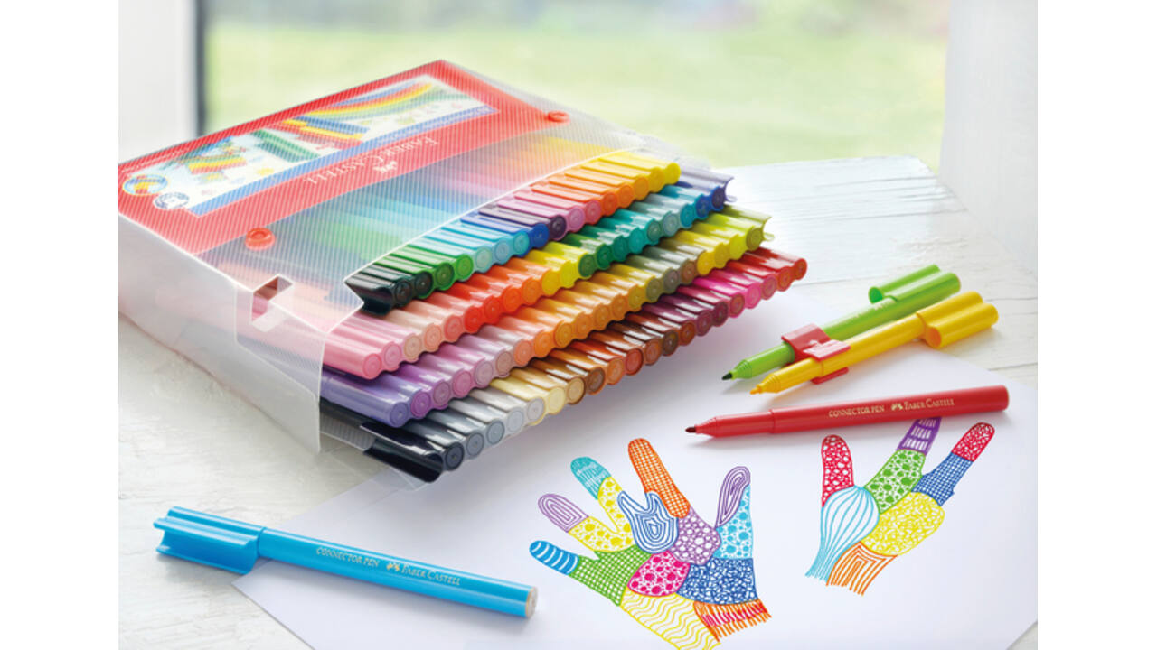 Kleurstiften Faber-Castell Connector assorti cadeauset à 80 stuks