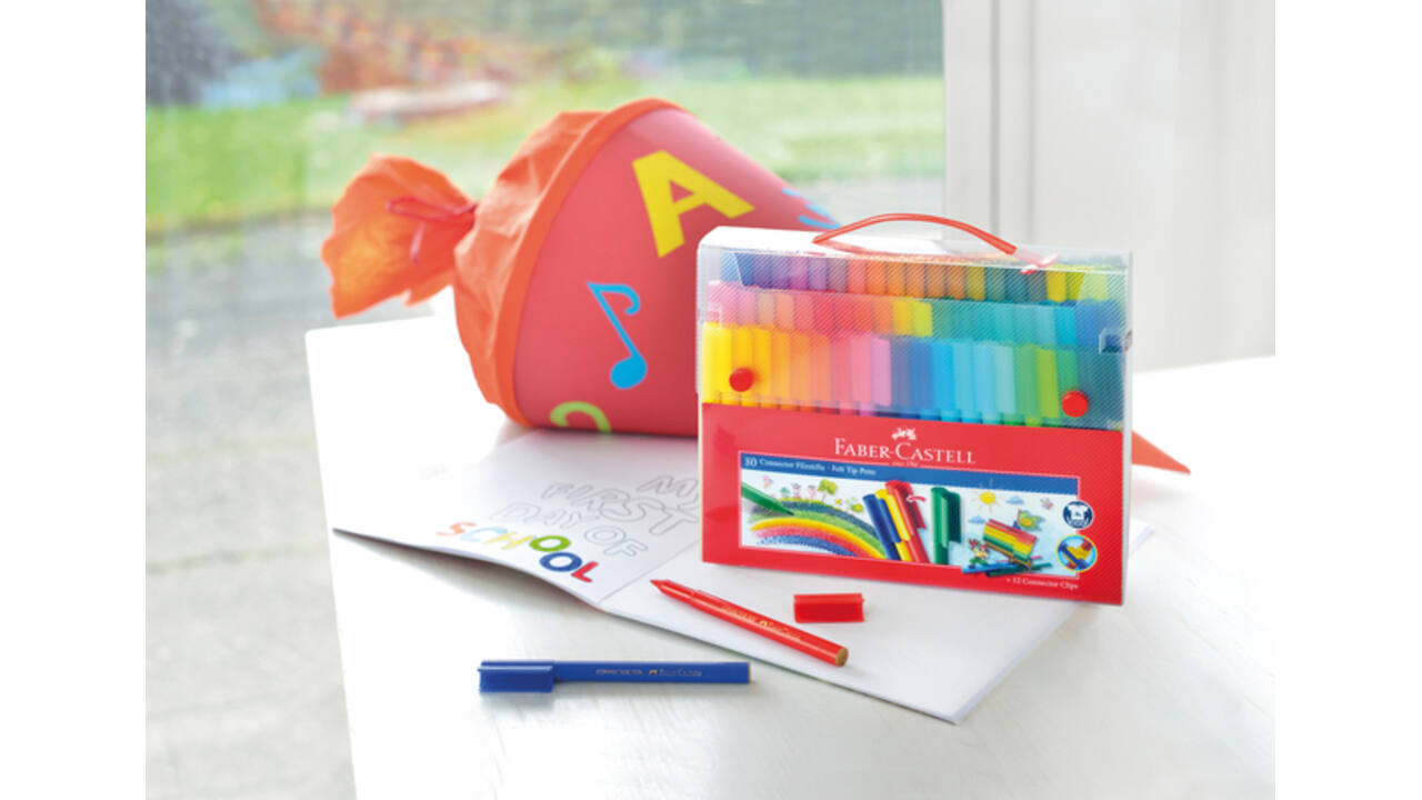 Kleurstiften Faber-Castell Connector assorti cadeauset à 80 stuks
