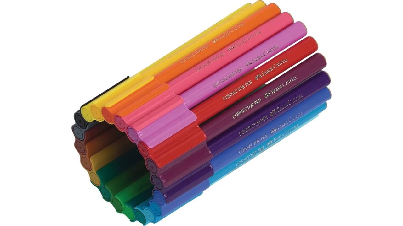 Kleurstiften Faber-Castell Connector assorti koffer à 60 stuks