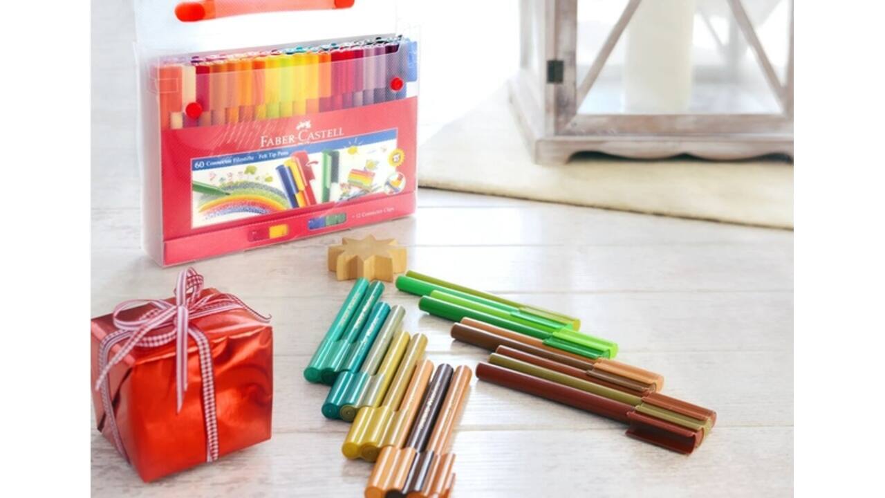 Kleurstiften Faber-Castell Connector assorti koffer à 60 stuks