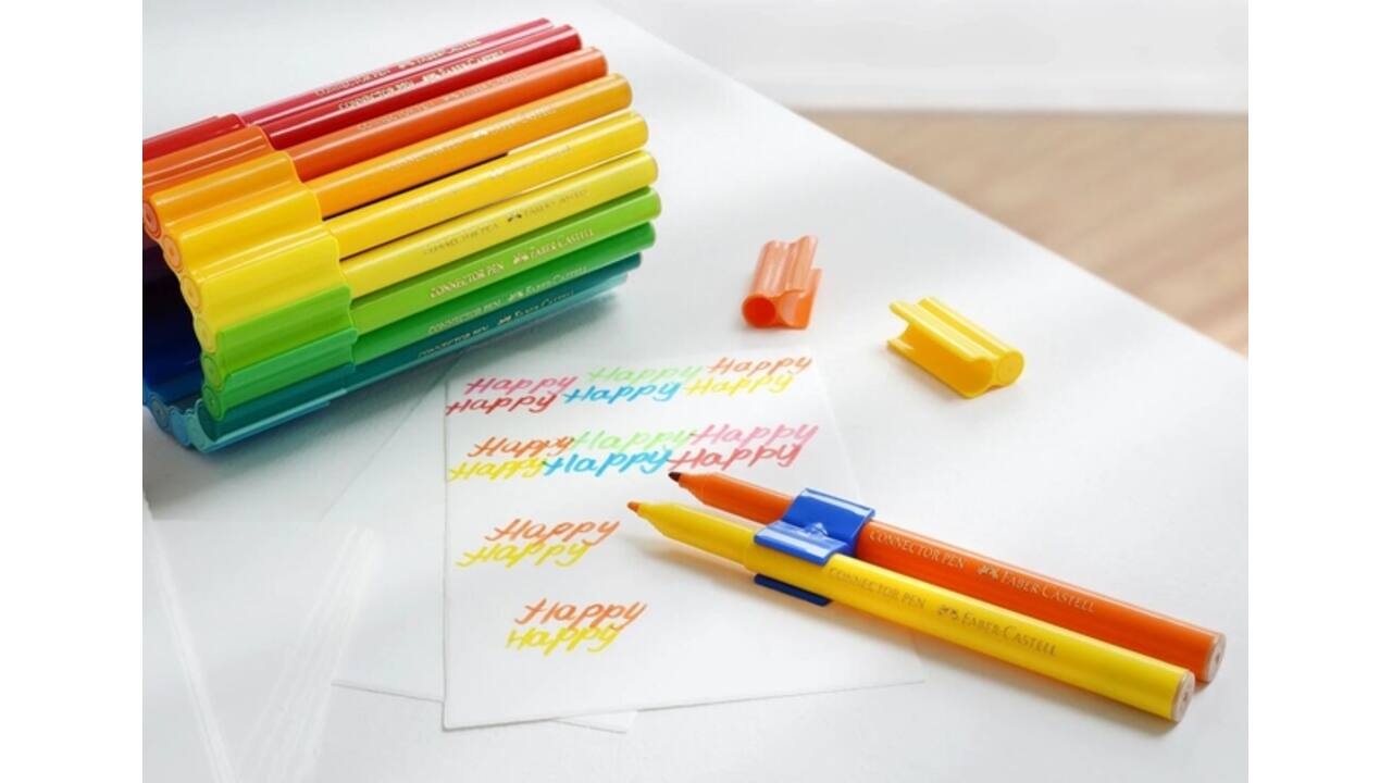 Kleurstiften Faber-Castell Connector assorti koffer à 60 stuks