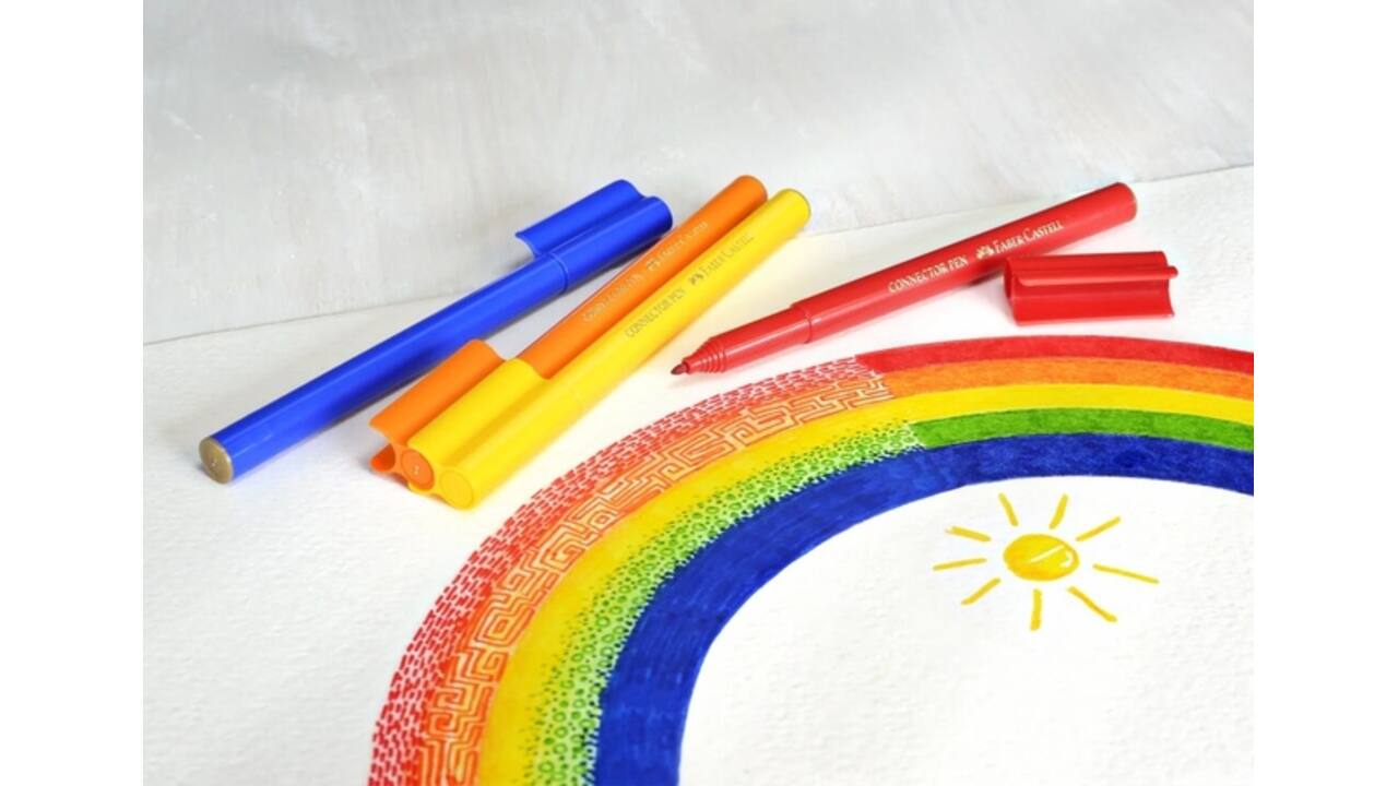 Kleurstiften Faber-Castell Connector assorti koffer à 60 stuks