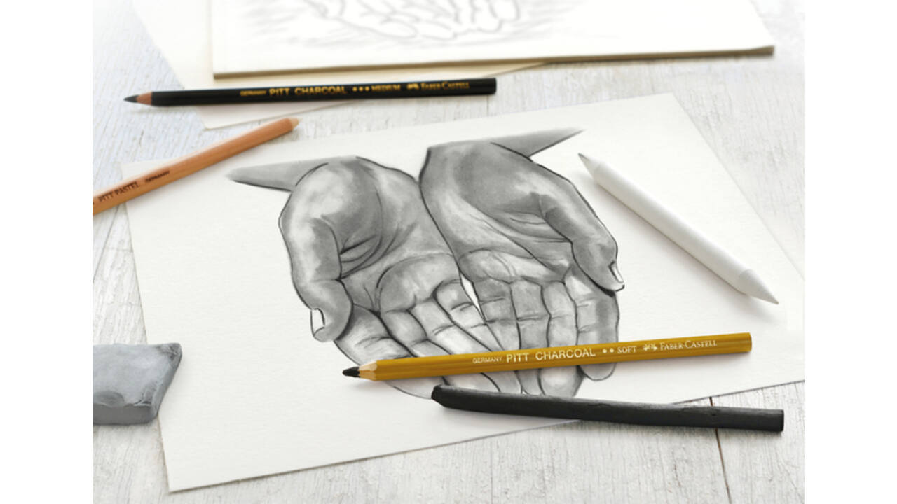 Houtskool Faber-Castell set 7-delig