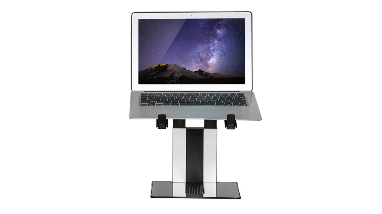 Laptopstandaard Neomounts NSLS200 opvouwbaar zwart zilver