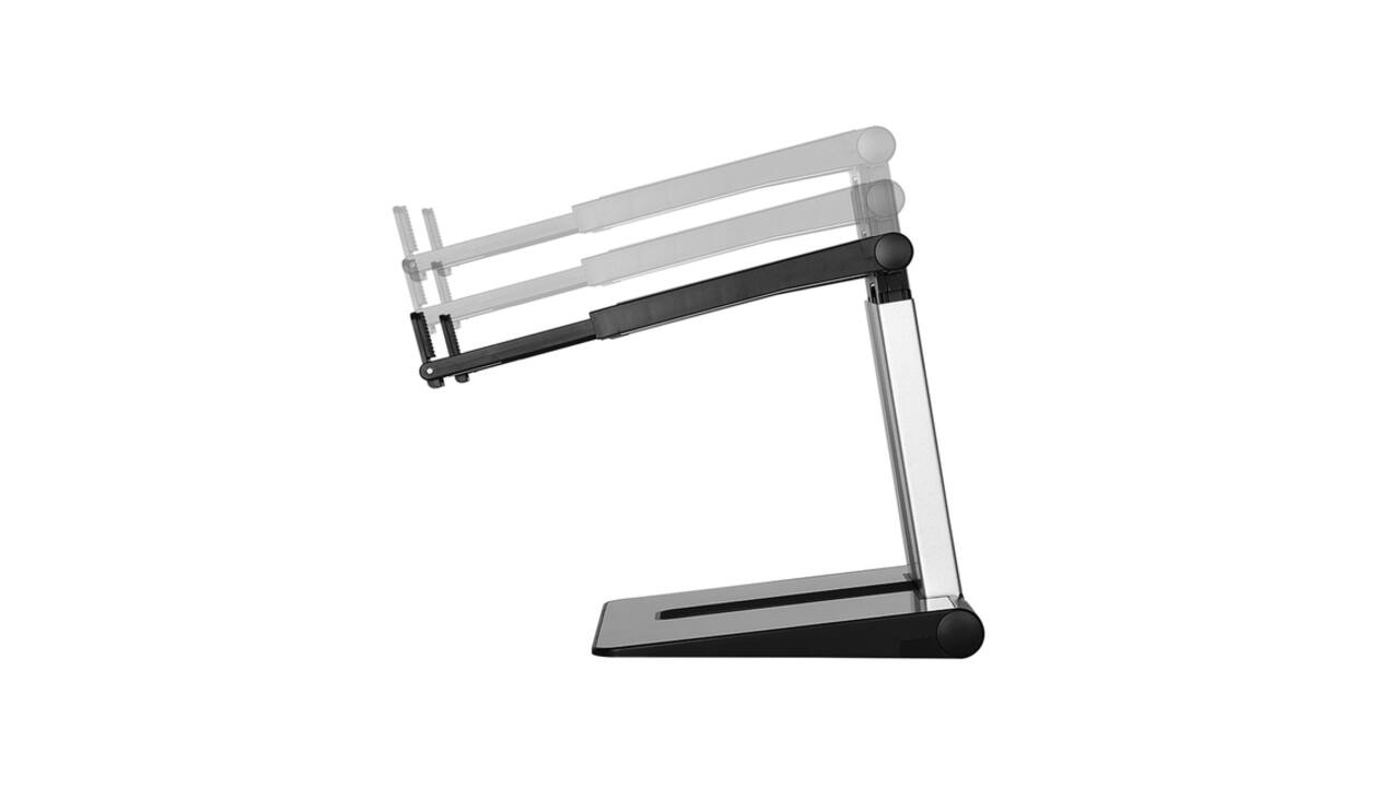 Laptopstandaard Neomounts NSLS200 opvouwbaar zwart zilver