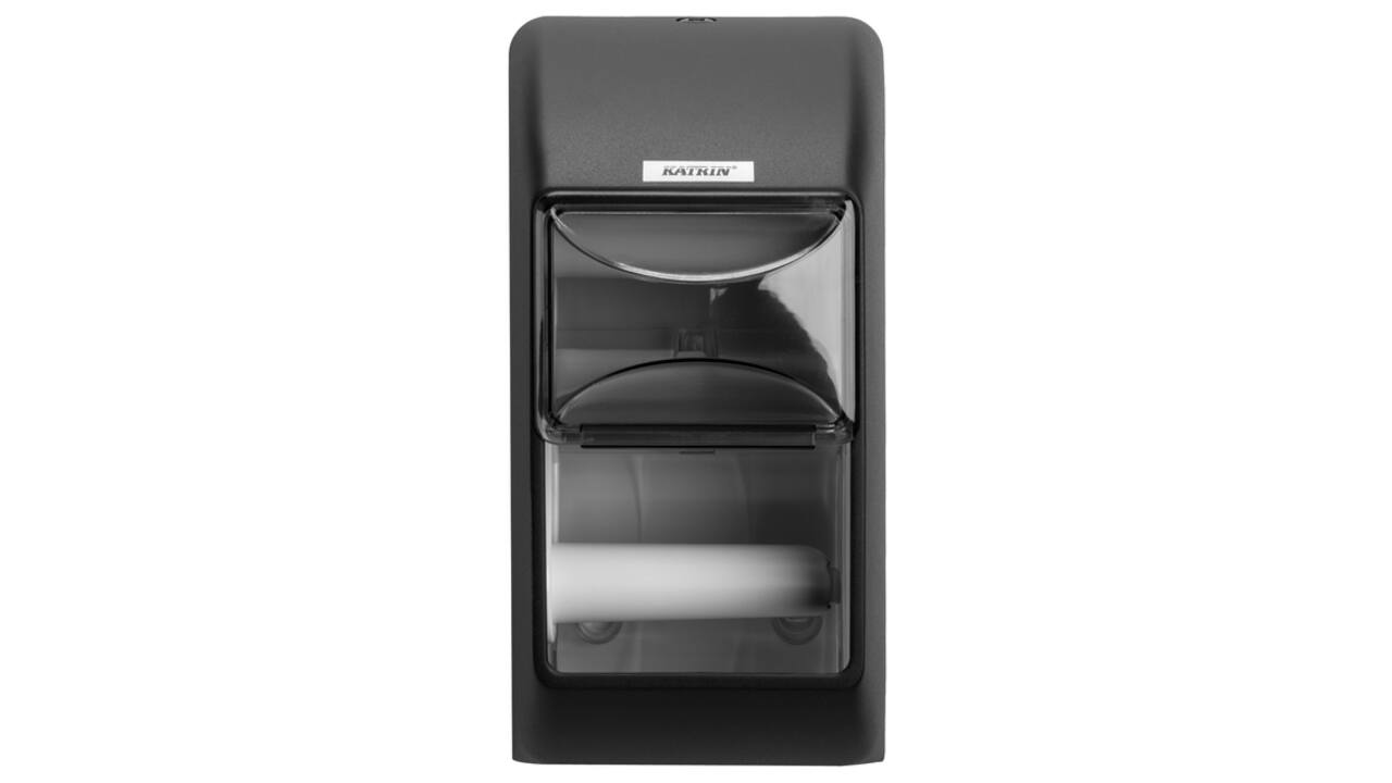 Toiletpapierdispenser Katrin duo zwart 104452