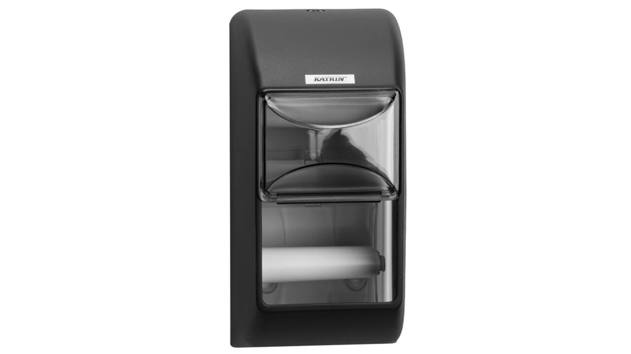 Toiletpapierdispenser Katrin duo zwart 104452