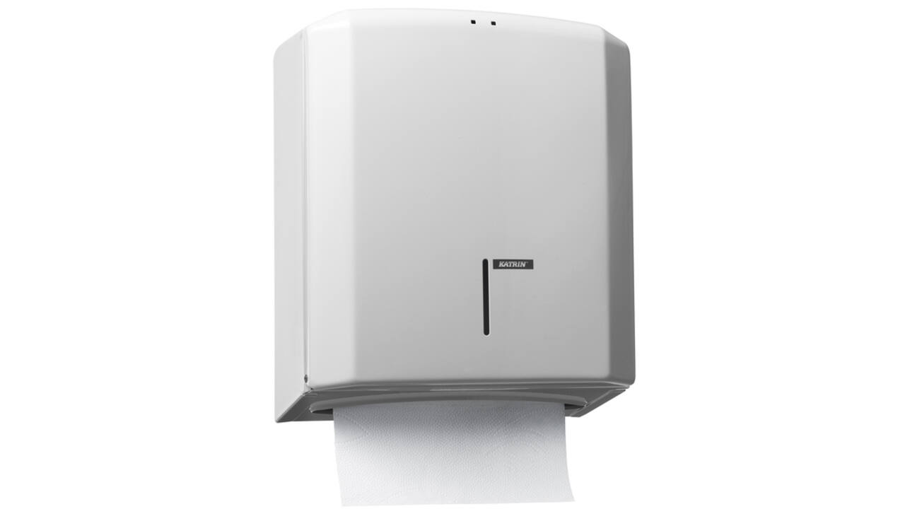Handdoekdispenser Katrin medium wit 988113
