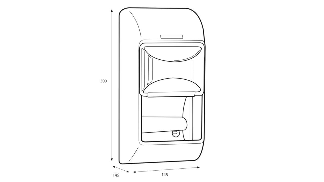 Toiletpapierdispenser Katrin duo wit 92384