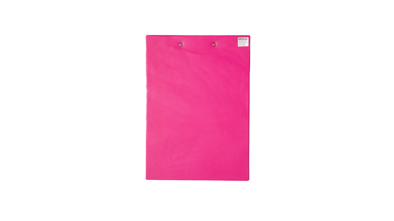 Klembord MAUL A4 staand PVC neon roze