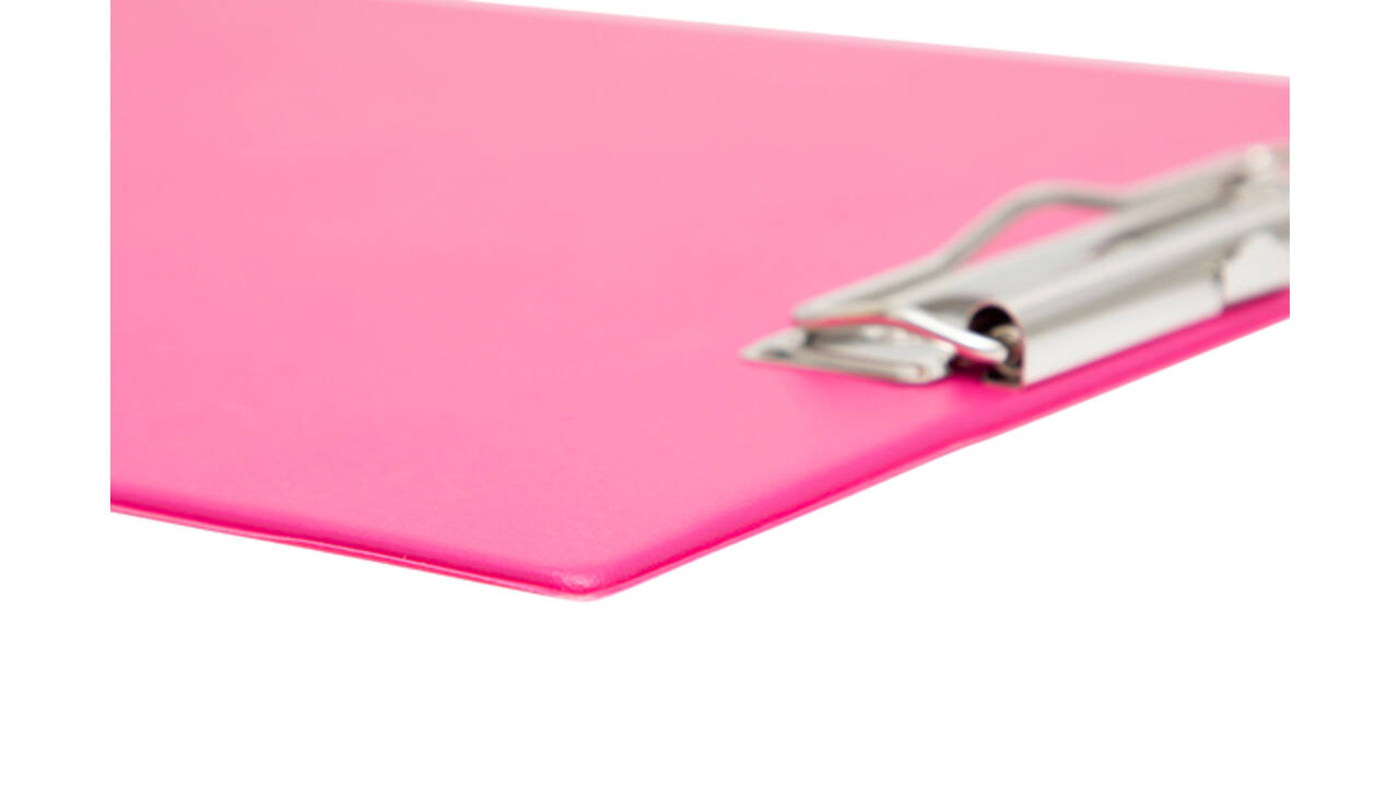 Klembord MAUL A4 staand PVC neon roze