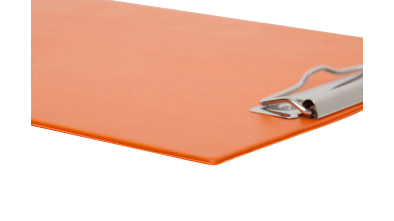 Klembord MAUL A4 staand PVC neon oranje