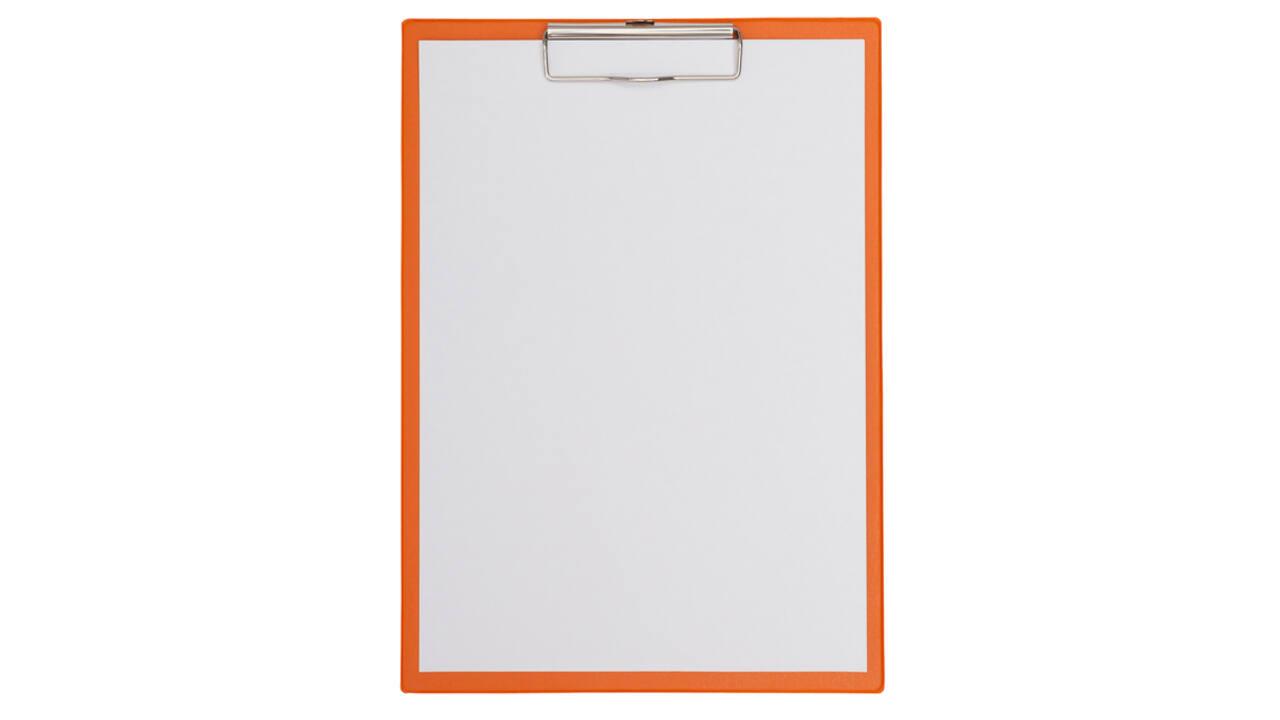 Klembord MAUL A4 staand PVC neon oranje