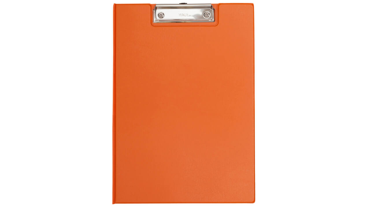 Klembordmap MAUL A4 staand met penlus PVC neon oranje
