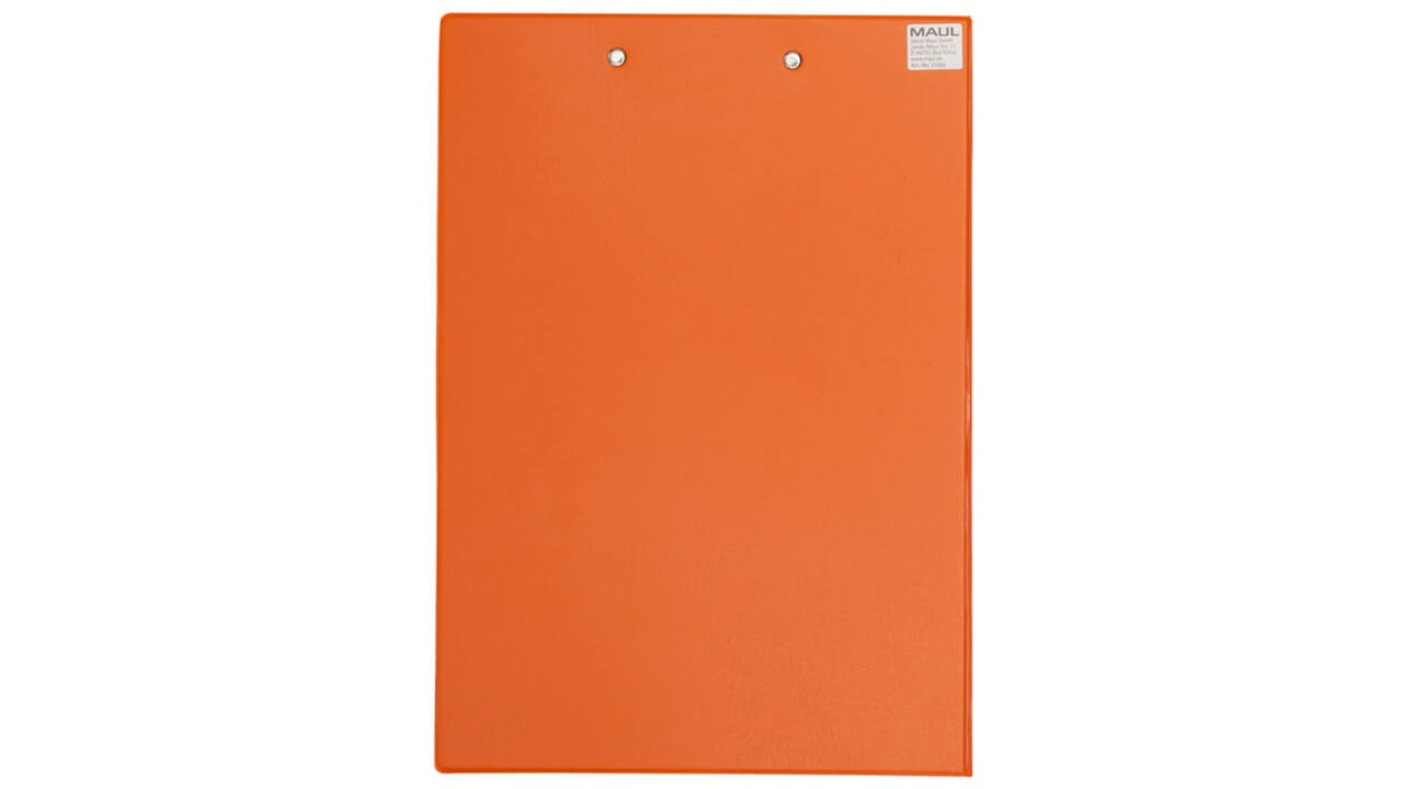 Klembordmap MAUL A4 staand met penlus PVC neon oranje