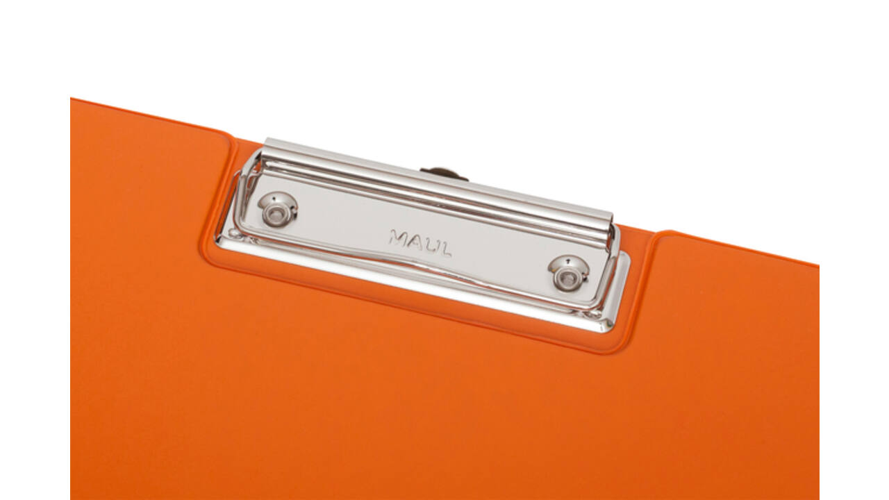 Klembordmap MAUL A4 staand met penlus PVC neon oranje