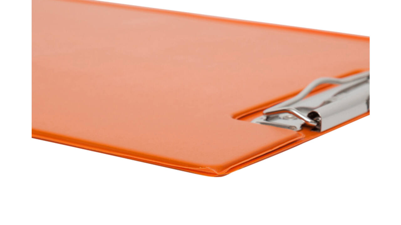 Klembordmap MAUL A4 staand met penlus PVC neon oranje