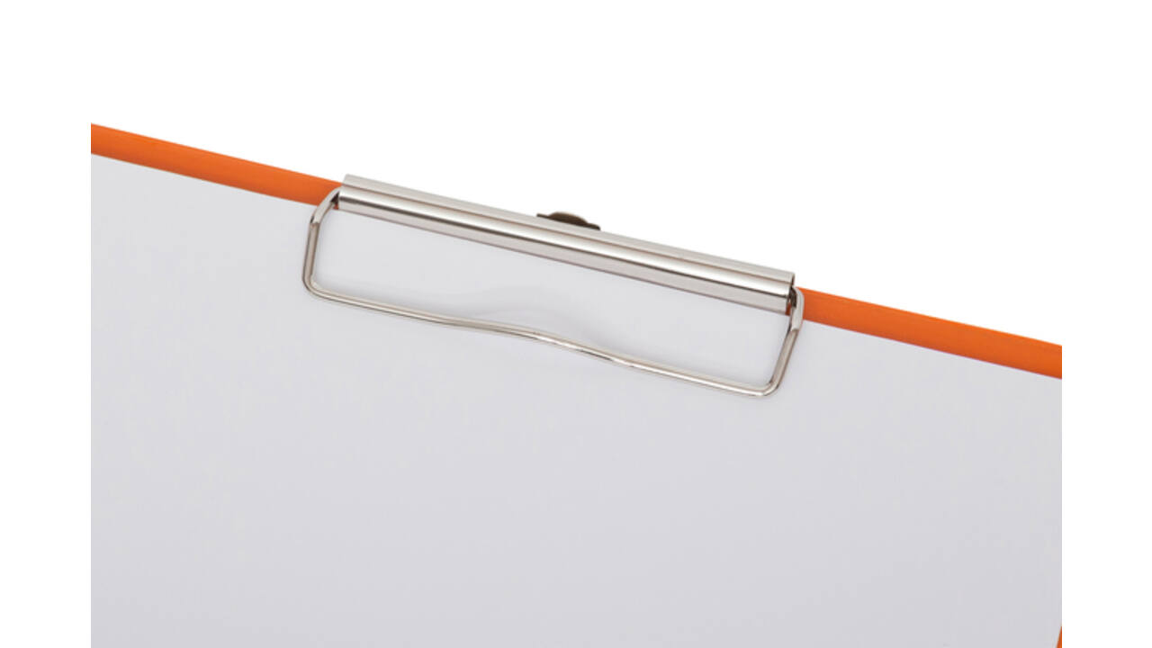 Klembordmap MAUL A4 staand met penlus PVC neon oranje