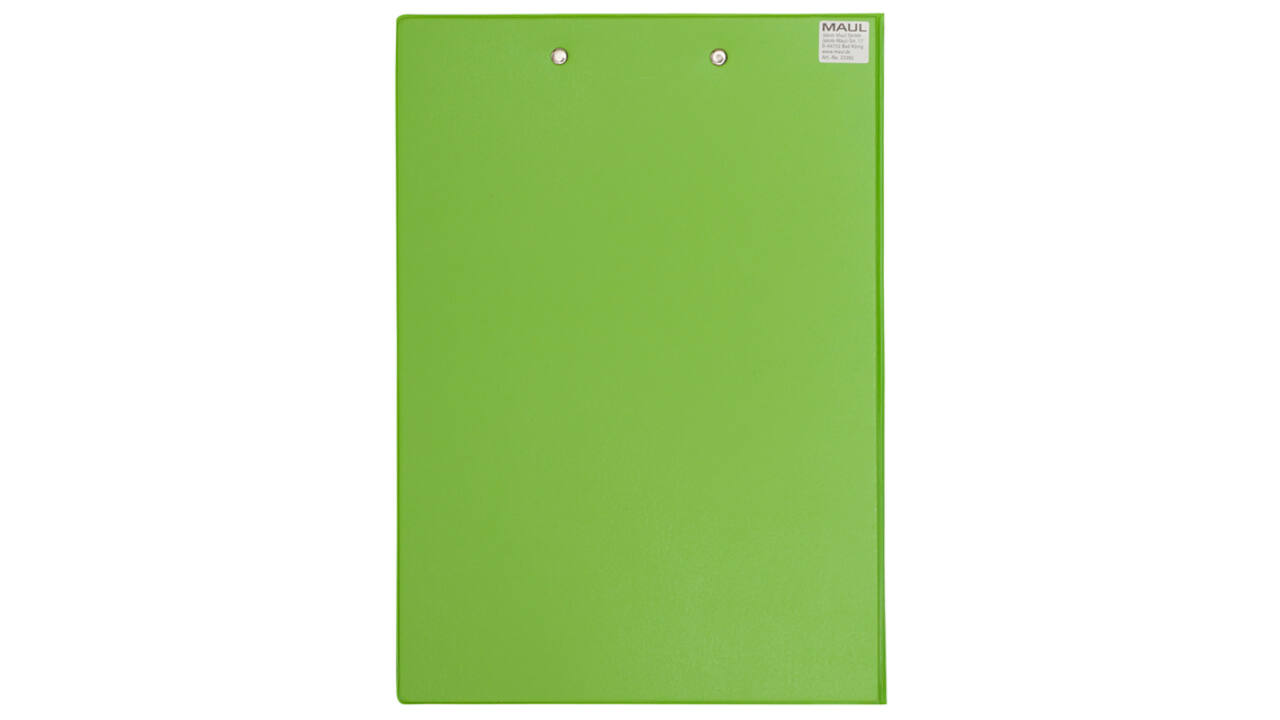 Klembordmap MAUL A4 staand met penlus PVC neon groen