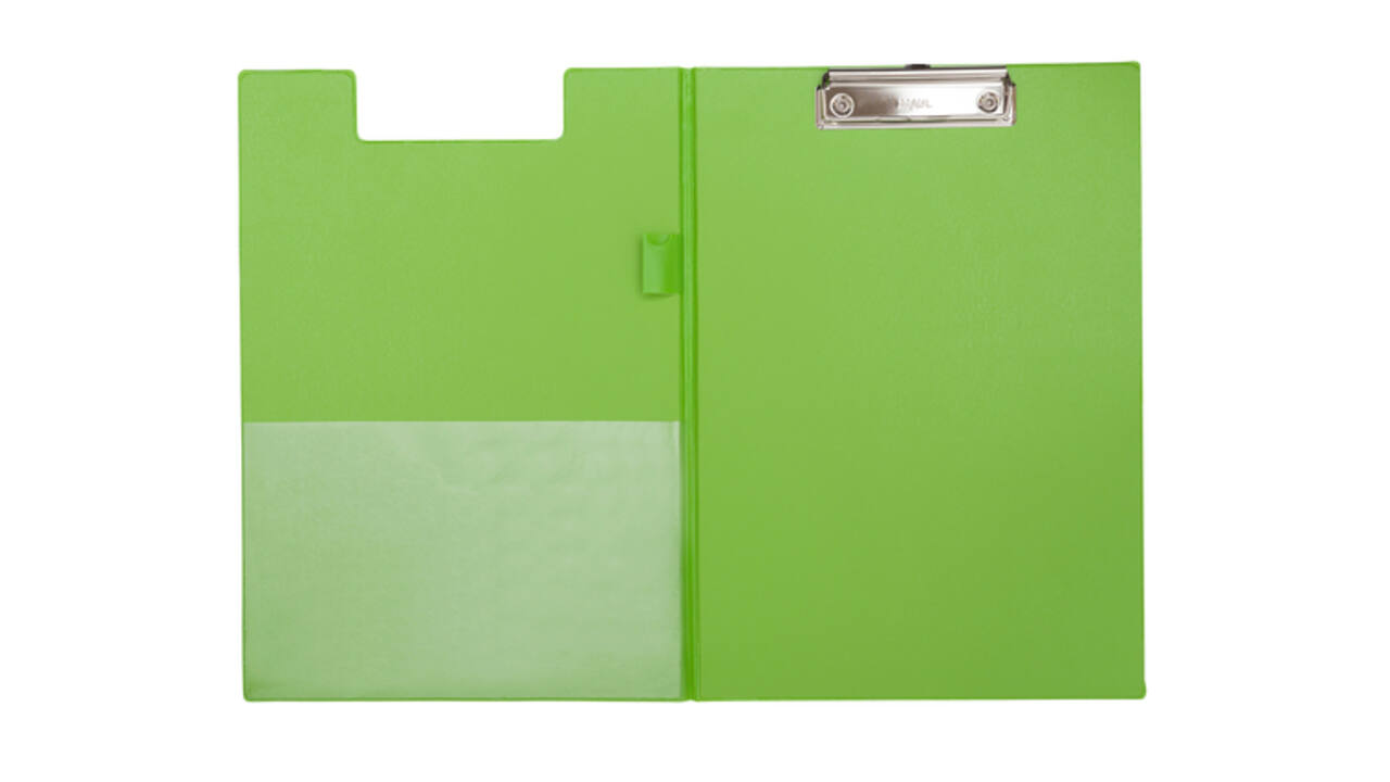 Klembordmap MAUL A4 staand met penlus PVC neon groen