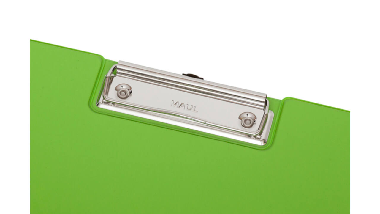 Klembordmap MAUL A4 staand met penlus PVC neon groen