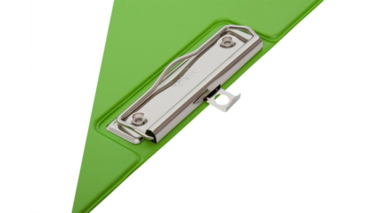 Klembordmap MAUL A4 staand met penlus PVC neon groen