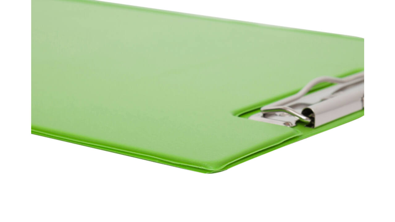 Klembordmap MAUL A4 staand met penlus PVC neon groen