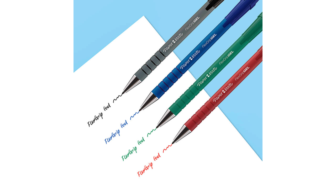 Balpen Paper Mate Flexgrip Ultra medium assorti blister 3+1 gratis