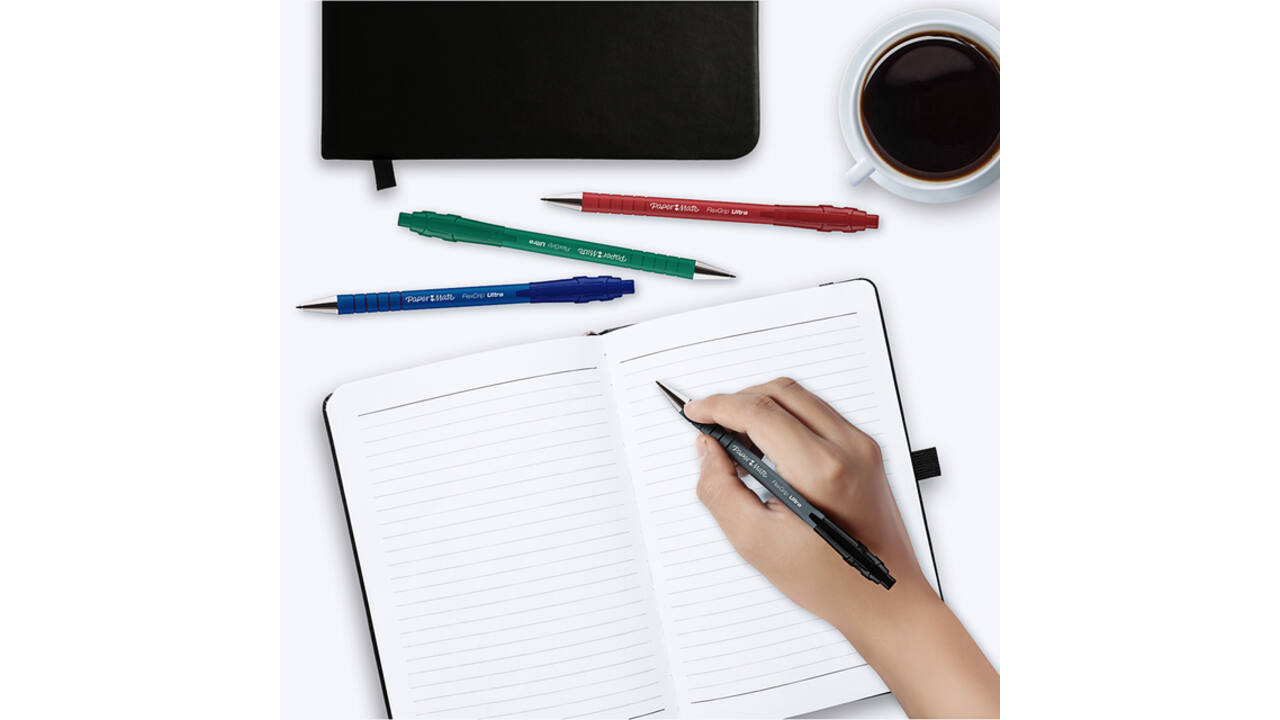 Balpen Paper Mate Flexgrip Ultra medium assorti blister 3+1 gratis