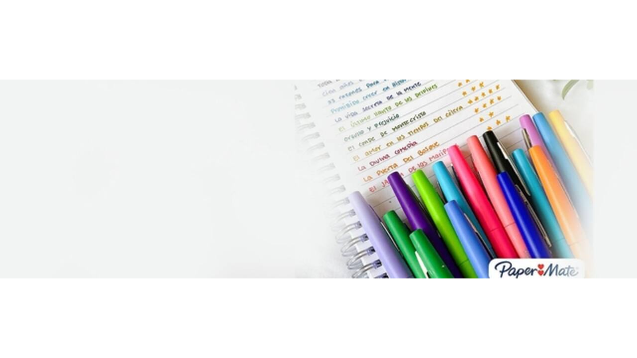 Fineliner Paper Mate Flair Metallic medium blister à 6 stuks