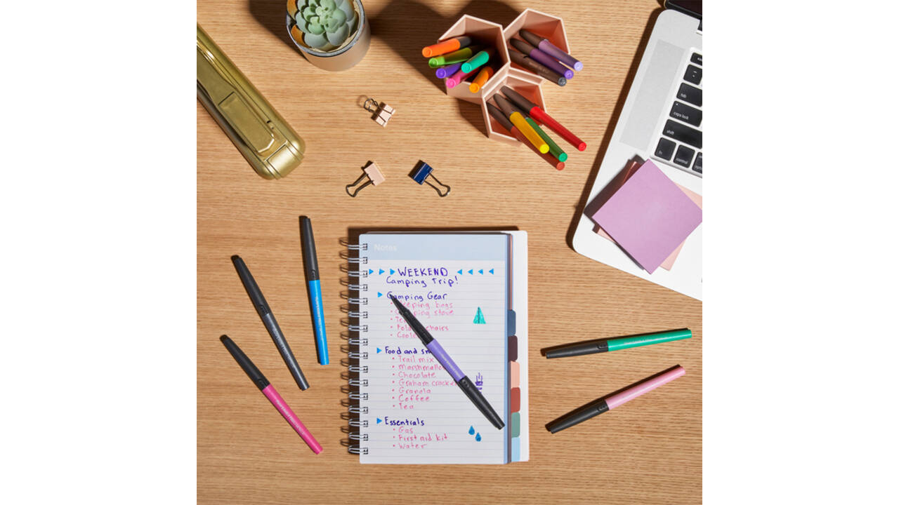 Fineliner Paper Mate Flair Metallic medium blister à 6 stuks