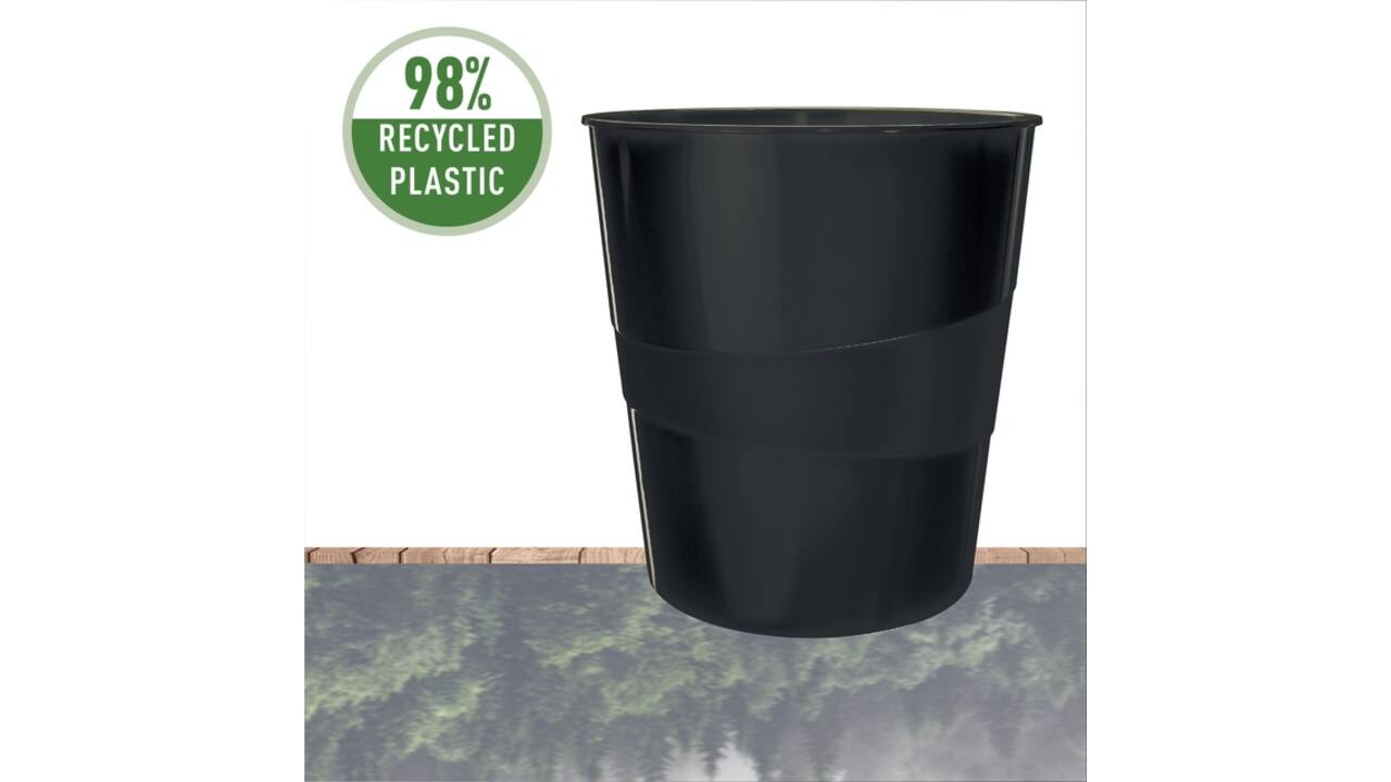 Papierbak Leitz Recycle range 15liter zwart
