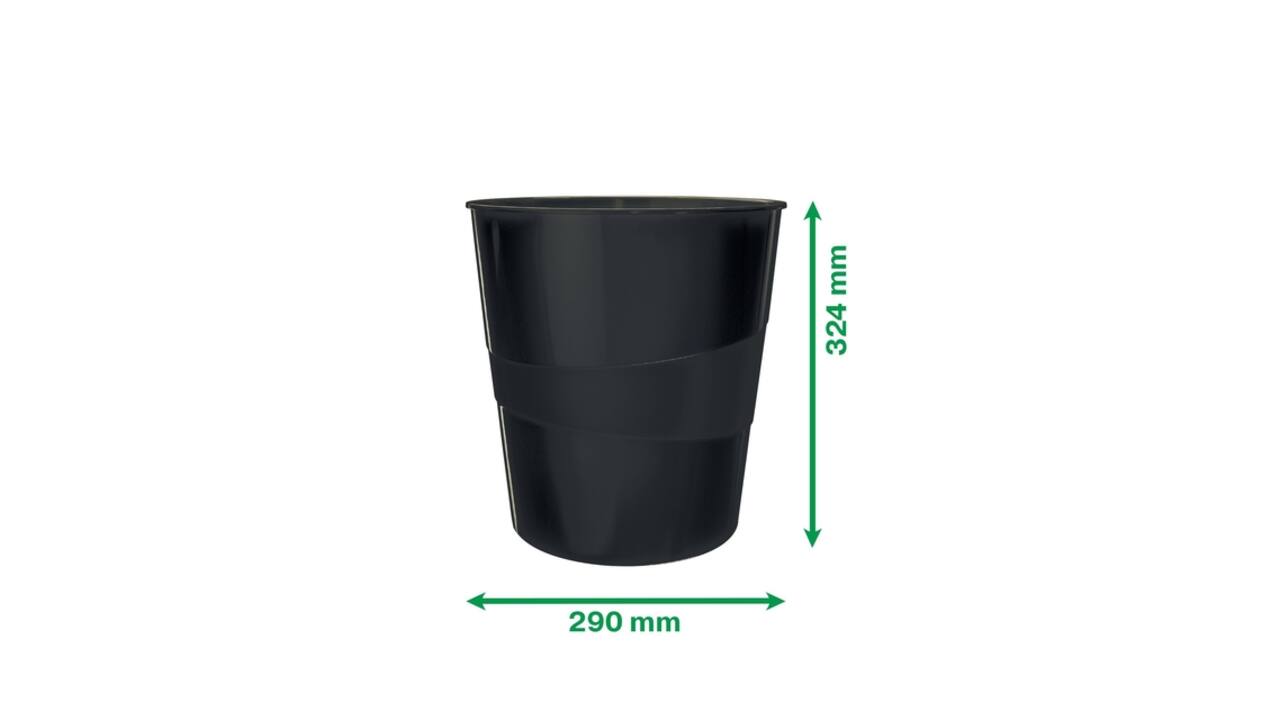 Papierbak Leitz Recycle range 15liter zwart