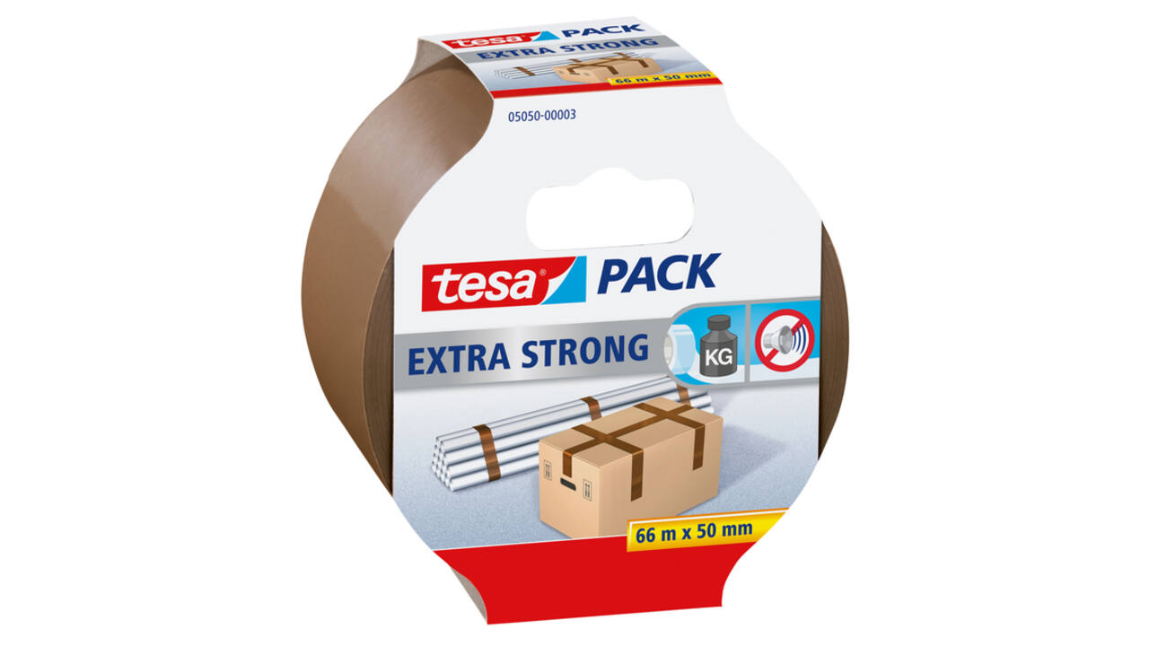 Verpakkingstape tesapack® Extra Strong 66mx50mm bruin