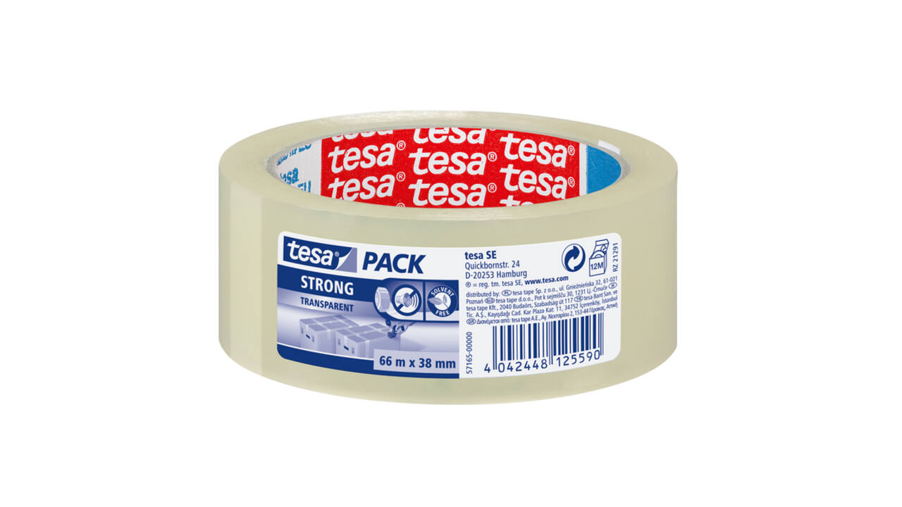 Verpakkingstape tesapack® Strong 66mx38mm transparant