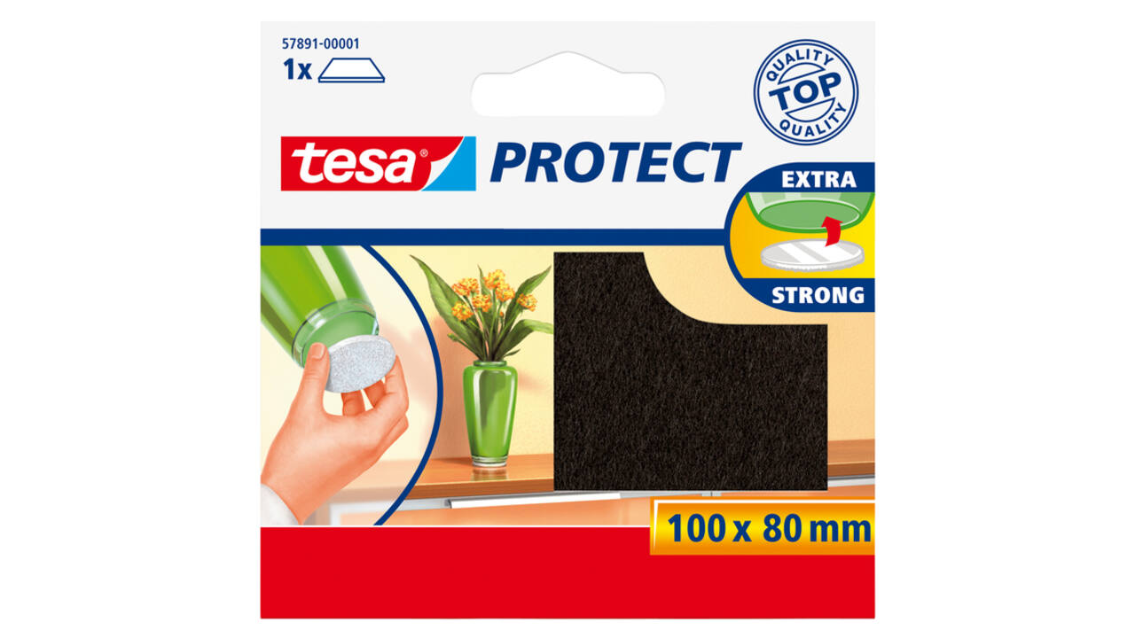 Beschermvilt tesa® Protect anti-kras  80x100mm bruin